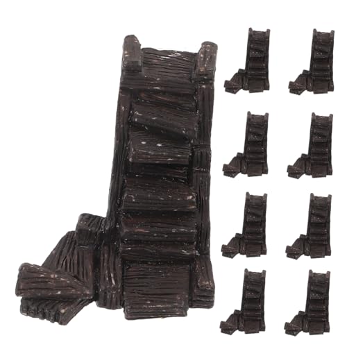 VILLCASE 10Stücke Miniature Stair Decorations for Dollhouses Tiny Resin Stairs for DIY Micro Landscapes for Crafting and Home Decor von VILLCASE