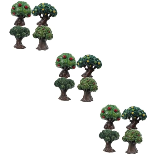 VILLCASE 12 STK Simulation Apfelbaum Künstliche Baumpflanzen Simulation Baumschmuck Modellbäume Trainieren Mini-landschaftsbäume Pflanzendekor Modelle Harz Gefälschter Obstbaum Schreibtisch von VILLCASE