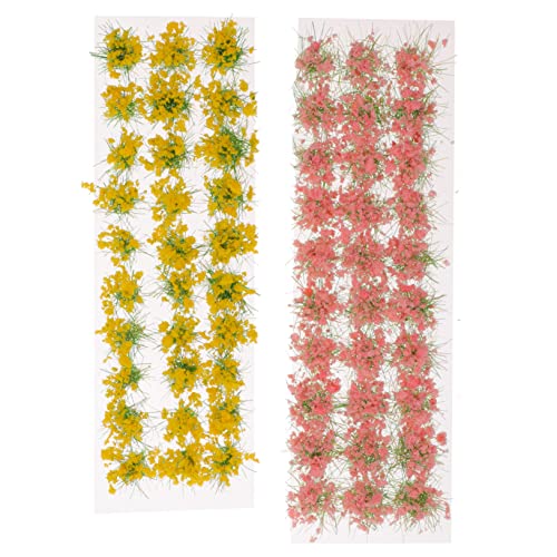 VILLCASE 60 Stiele Miniatur-blumencluster Künstliche Blumen Zur Dekoration Modell Blumenbüschel Simuliertes Grasbüschel von VILLCASE