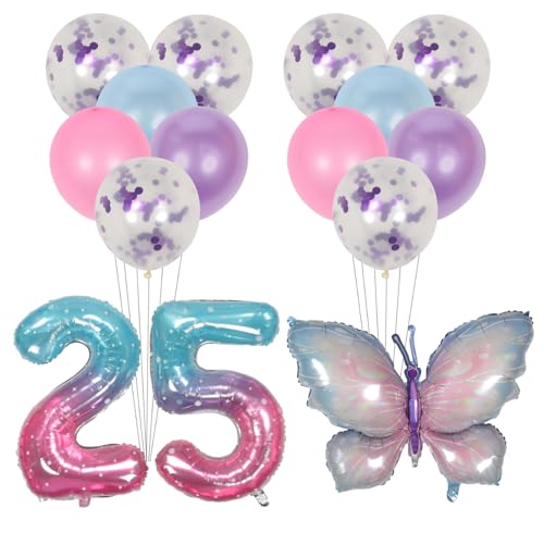 VILLCASE Dekoratives Schmetterlingsballon-set 2er-pack Aluminiumfolienballons Für Geburtstagsfeiern von VILLCASE