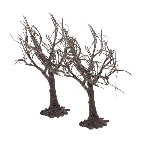 VILLCASE 2 Stück Sandbox-Modellbaum Architektur Modell Bäume Model Zuglandschaft Modelleisenbahn Landschaft Mini gefälschter Baum künstlicher Miniaturbaum Baumhaus Plastik Coffee von VILLCASE