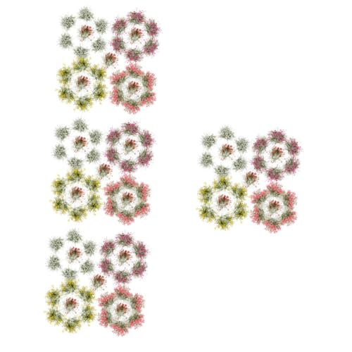 VILLCASE 20 STK Mikrolandschafts-Clusterblumen Rasenstatuen Miniaturfiguren Puppenhaus-Bausätze Mini-Kunstblumen Züge statischer Blütenhaufen Mini-Blütentraube schmücken Vegetation Plastik von VILLCASE