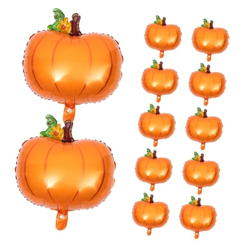 VILLCASE 25 Stück Aufblasbare Kürbisballons Herbstballons Herbstthema Ballon Kürbisförmige Ballons Requisite Folie von VILLCASE