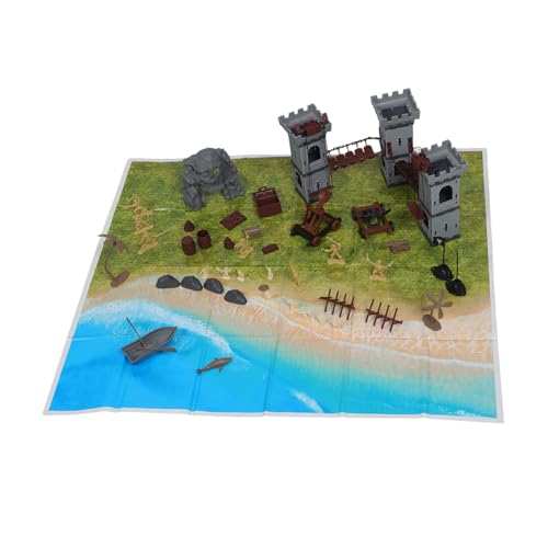 VILLCASE 293 Stück Teiliges Piraten-Ritter Soldaten mit Mini-Soldaten Figuren Militärischen Sandtisch-zubehör Einfache Montage ohne Kleber Detailreiche Plastikfiguren für von VILLCASE