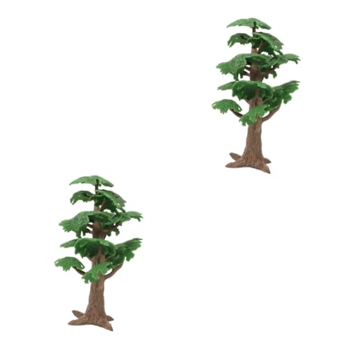 VILLCASE 2St Baummodell Artificial Tree Light Tree Kinderspielzeug Gründekor Mini Wohnkultur Ornament Mikrolandschaftsverzierung Gartenverzierung Baumform schmücken Blumentopf Dekorationen von VILLCASE
