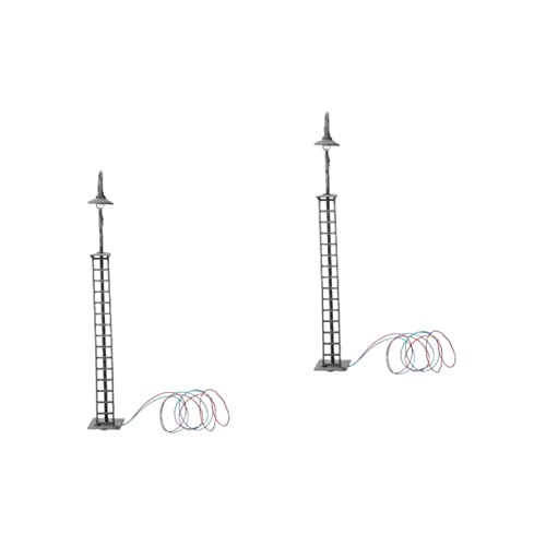 VILLCASE 2St modellbahn Lichter Mini-Lichter Signale Katalog Laterne scheibengardinen Mini-Simulationslichtmodell Sandtisch-Layout-Dekor Miniatur Modell licht Dekorationen Material Zubehör von VILLCASE