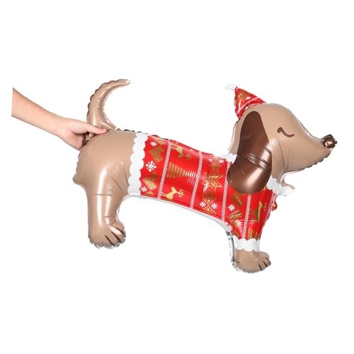 VILLCASE 3 Stück Weihnachtsballons Sausage Dog Folienballons Hundemotiv für Festliche Weihnachtsdekoration Langlebige Aufblasbare Partydeko für Kindergeburtstag Shower und VILLCASE 3 Stück Weihnachtsballons Sausage Dog Folienballons Hundemotiv für Festliche Weihnachtsdekoration Langlebige Aufblasbare Partydeko für Kindergeburtstag Shower und von VILLCASE