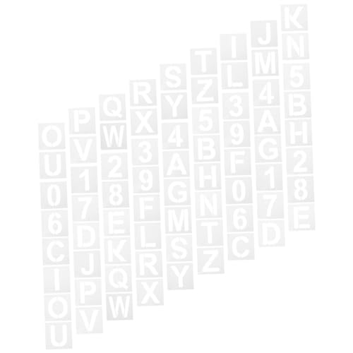 VILLCASE Buchstabenschablonen Zum Malen 36-teiliges Alphabet-schablonen-Set Malwerkzeug Wasserwaschbar Für Wandhandwerk Holzblock von VILLCASE