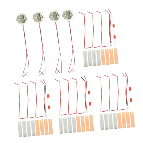 VILLCASE 4 Sätze DIY Obstbatterie Experimentier Set für Kartoffel Zitrone Orange Stem Wissenschaftskit Elektrischer Schaltkreis Physik Lernspielzeug für Schulprojekte von VILLCASE