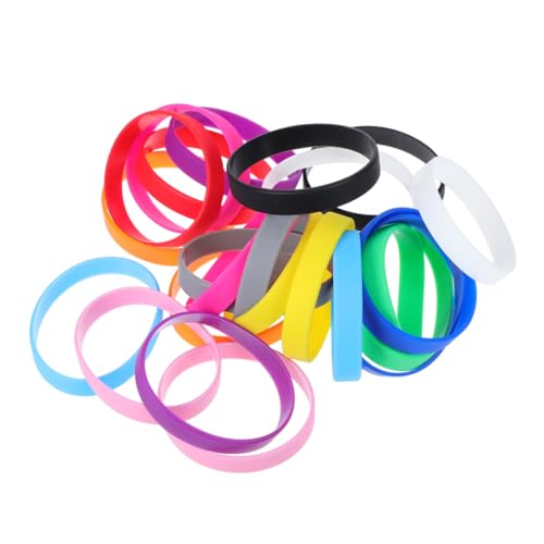 VILLCASE 48 Stück Bunte Silikonarmbänder für Partys Sportveranstaltungen und für Jungen und Mädchen von VILLCASE