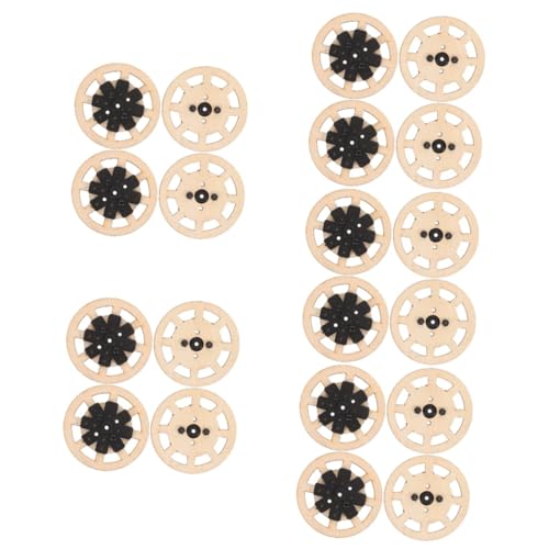 VILLCASE 5 Sätze Spielzeugautozubehör Rennrad Kleinteile Auto Spielzeugautozubehör Spielzeugreifen Für Auto Spielzeugautozubehör Für Teenager Kognitives Modell Holz 4 Stück * 5 von VILLCASE