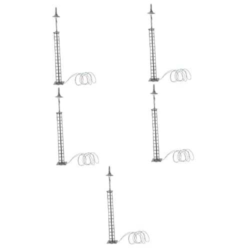 VILLCASE 5St modellbahn Lichter Mikrolandschaft Lichtdekor Puppenhauszubehör Laterne scheibengardinen Eisenbahn-Landschaftslampe Zug-Layout-Dekor klein schmücken Ampel Strassenlicht Metall von VILLCASE