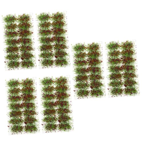 VILLCASE 6 Kisten Grasschuppen scheibengardinen Ornament Miniaturen Grasbüschel Geländemodellbausatz Modelle Anlage Miniatur-Landschaftsdekor Statisches Grasbüschelmodell draussen Pflanze von VILLCASE