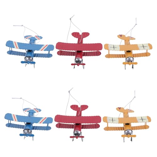 VILLCASE 6 Stück Teiliges Vintage Flugzeug Modell aus Schmiedeeisen Retro Flugzeug Dekoration in Gelb Rot Blau als und Schreibtisch Ornament für Kinderzimmer und Zimmer VILLCASE 6 Stück Teiliges Vintage Flugzeug Modell aus Schmiedeeisen Retro Flugzeug Dekoration in Gelb Rot Blau als und Schreibtisch Ornament für Kinderzimmer und Zimmer von VILLCASE