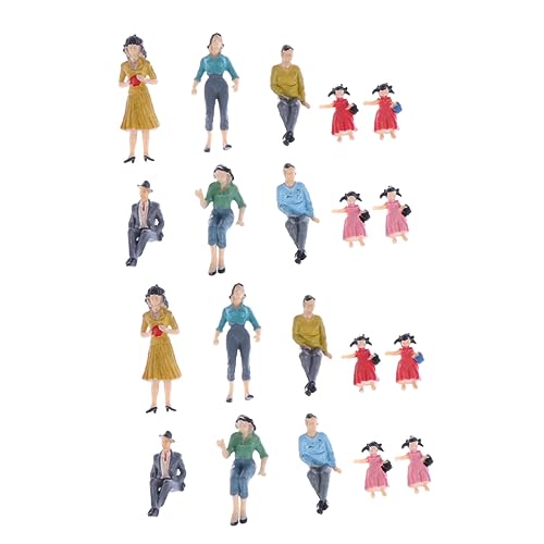 VILLCASE 60 STK vorbildlicher Mann Miniatur bemalte Fahrgastfiguren House Decoration modellfiguren Modelle Personenfiguren skalieren Layout-Requisiten Grundeigentum Marionette Plastik. von VILLCASE