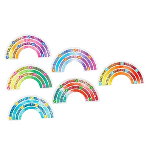 VILLCASE 6St Sensorische Aufkleber Etiketten Tür Studio Bausatz Logo Wiederverwendbare Sticker Reusable Stickers Decor Aufkleber mit grober Textur unruhiger sensorischer Aufkleber Peva-Film von VILLCASE