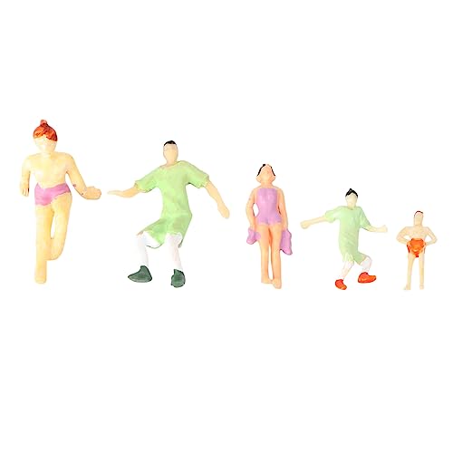 VILLCASE 6st Farb Simulations Puppe Tischdekoration Mini-Menschen-Figuren-Spielzeug Winziges Menschenmodell Sandtischfigurenmodelle Schreibtischaufsatz Plastik Marionette Sandkasten von VILLCASE
