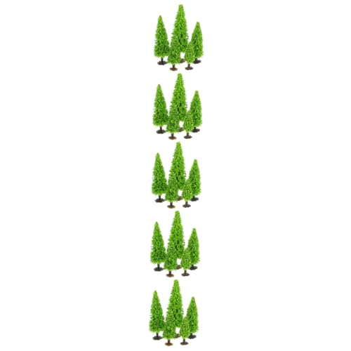 VILLCASE 75 STK kleines Baumlandschaftsmodell Miniaturen Mini-Szenen-Layout-Modell Modelle Pflanzendekor Pflanzenmodell-Schmuck Modellbäume trainieren Anlage Modellbaum Spielzeug Bahn von VILLCASE
