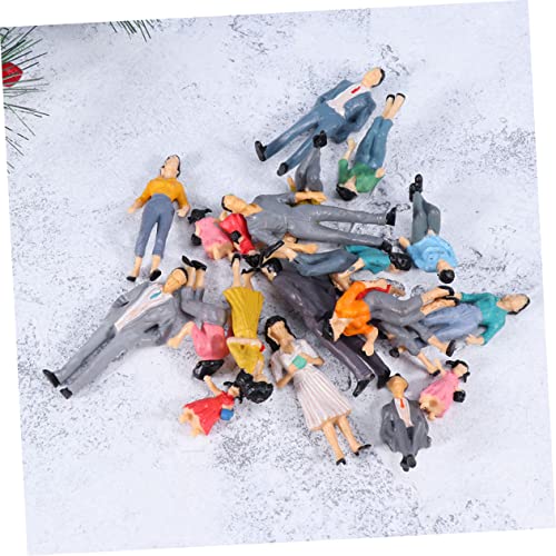 VILLCASE 84 STK Simulationscharaktermodell winzige Menschenfiguren zusammenklappbarer Strandkorb Spielzeug Modelle gemalte Menschenfiguren haltbar bemalte Figuren Mini schmücken Bahn Statue von VILLCASE