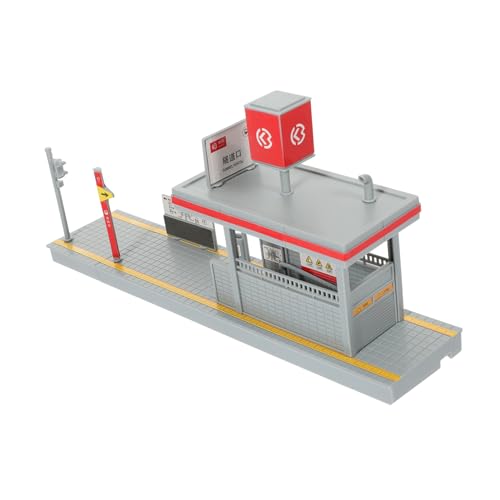 VILLCASE DIY Bahn Station Modell Dekoratives für Realistische Plattform für Mikro Szenenbau Langlebiges und Sicheres Modell von VILLCASE