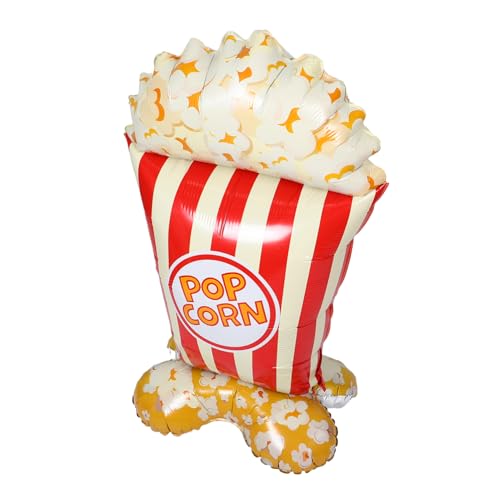 VILLCASE Großer Aufblasbarer Popcorn Ballon Stehender Folienballon für Kindergeburtstag Shower Karneval Partydekoration Realistische Foto Requisite von VILLCASE
