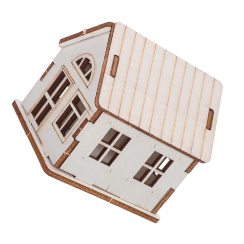 VILLCASE Holzhaus Modellbausatz ohne Kleben Detailliertes DIY Miniatur Haus aus Stabilem Holz Kreative Bastelaktivität für Erwachsene und Vielseitige Tischdekoration und Geschenkidee von VILLCASE
