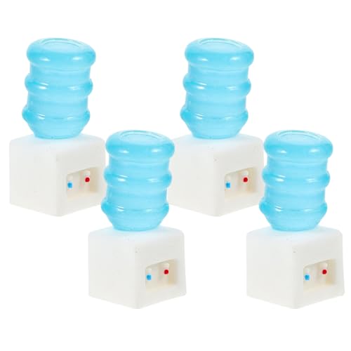 VILLCASE Mini-Wasserspender-Spielzeug 4 Stück Kinder-Trinkbrunnen Spielzeug Miniaturleben Spielszene Modell Puppenhaus-Zubehör Für Mädchen Jungen Kinder Kleinkinder von VILLCASE