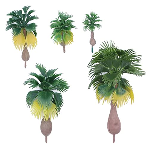 VILLCASE Miniatur Miniatur-Palmen 15 Stück Modelleisenbahn-Palmen Kunststoff Tropische Waldlandschaft Maßstab N Z 1:100–1:300 Bäume Regenwaldbäume Modell Zum Basteln Diorama-Bäume von VILLCASE