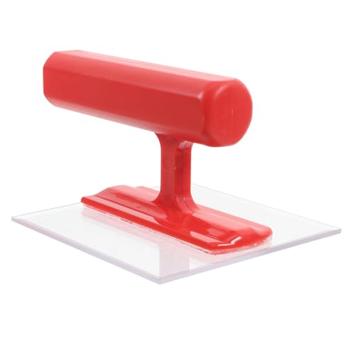 VILLCASE Strukturiertes Farbmesser konkrete Werkzeuge Glättkelle Gips Spachtel Stuckwerkzeuge Kelle Betonwerkzeug Gipswerkzeuge Trockenbau-Verputzwerkzeug Acryl rot von VILLCASE