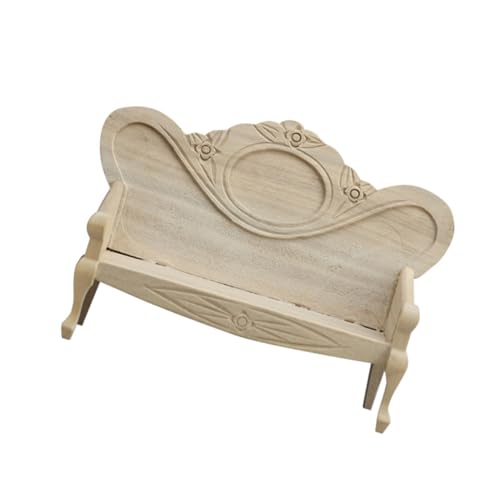 VILLCASE Vintage Holzstuhl für Puppenhaus Wohnzimmereinrichtung Detailgetreue Nachbildung Langlebige Handwerkskunst für Kreative Spielwelten von VILLCASE