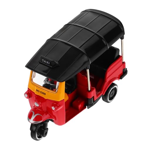 VILLCASE Vintage Rotes Miniatur Dreirad Modell aus Legierung Detailgetreues Klassisches Tricycle als Stilvolle Auto Dekoration für Schlafzimmer Wohnzimmer und Retro Hausdekoration von VILLCASE