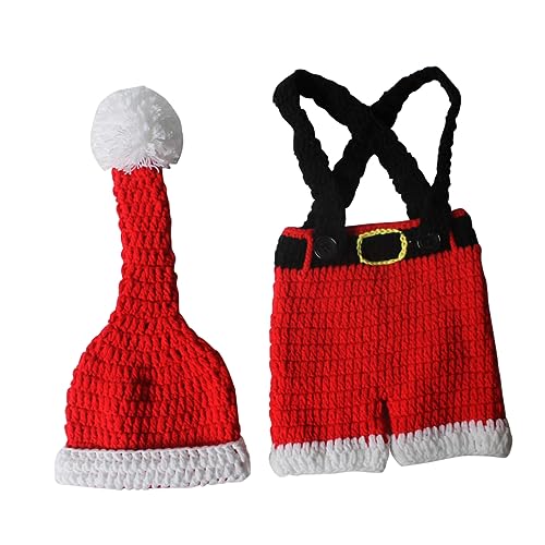 VILLCASE Weihnachtliches Outfit Set aus Gewebtem Weichem Material für Monate Mütze und Hose Festliches Fotografie Kostüm für Erstes Weihnachten VILLCASE Weihnachtliches Outfit Set aus Gewebtem Weichem Material für Monate Mütze und Hose Festliches Fotografie Kostüm für Erstes Weihnachten von VILLCASE