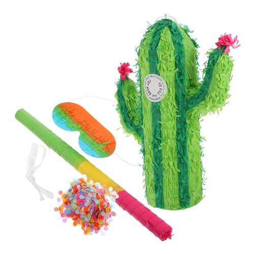 VILLFUL 1 Satz Cactus Pinata Set für Geburtstagsfeiern Kreative Dekoration Wiederverwendbar Interaktives für Gefüllt mit Süßigkeiten für Partys und Feiern Zufällige Farbe von VILLFUL