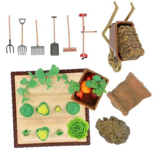 VILLFUL 1 Satz Farmwerkzeug Modellset Teiliges für Gemüsefeld Landschaftsdekoration Realistische Szenen Langlebige Kunststoffmaterialien für Micro Landschaften und Puppenhaus Dekoration VILLFUL 1 Satz Farmwerkzeug Modellset Teiliges für Gemüsefeld Landschaftsdekoration Realistische Szenen Langlebige Kunststoffmaterialien für Micro Landschaften und Puppenhaus Dekoration von VILLFUL