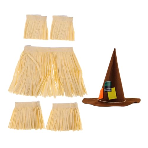 VILLFUL 1 Satz Tropisches Party Kostüm Set Teiliges Hawaiikostüm mit Raffia Rock und Hexenhut für Erwachsene für Luau Feiern Halloween und Bühnenauftritte VILLFUL 1 Satz Tropisches Party Kostüm Set Teiliges Hawaiikostüm mit Raffia Rock und Hexenhut für Erwachsene für Luau Feiern Halloween und Bühnenauftritte von VILLFUL