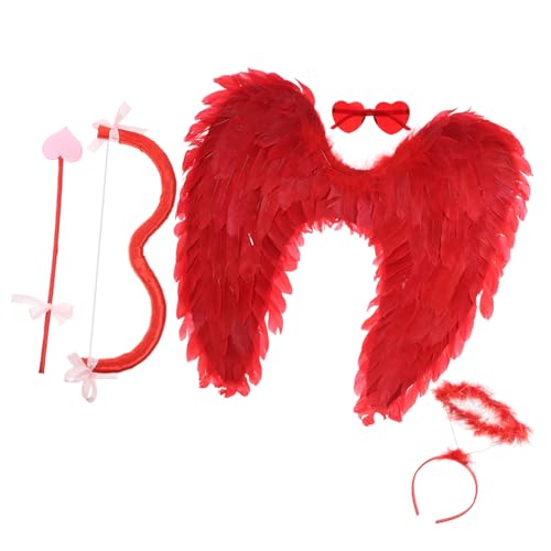 VILLFUL 1 Set Halloween-amor-kostüm-set, Amor-engelsflügel, Bogen, Und Stirnband Für Halloween, Valentinstag, Weihnachten, Cosplay, Party, Kostümzubehör Für Damen Und Herren VILLFUL 1 Set Halloween-amor-kostüm-set, Amor-engelsflügel, Bogen, Und Stirnband Für Halloween, Valentinstag, Weihnachten, Cosplay, Party, Kostümzubehör Für Damen Und Herren von VILLFUL