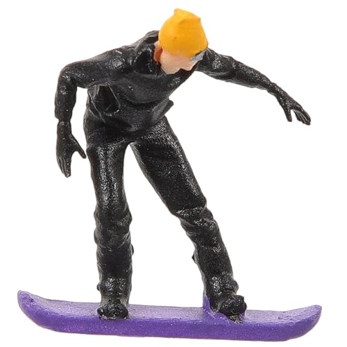 VILLFUL 1:64 Skimädchen Orange Miniaturmodell Skifahrerfigur Spielzeug Dekoratives Architekturmodell Gefälschte Menschliche Verzierung Minifigur Simulation Skifahrer Modell Spielzeug von VILLFUL
