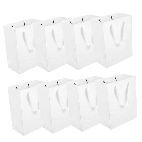 VILLFUL 10 Stück Einkaufstaschen Papiertüten Für Party-verpackungstüten Einfach Und Praktisch Mit Griffen Für Geburtstage Und Feiern von VILLFUL