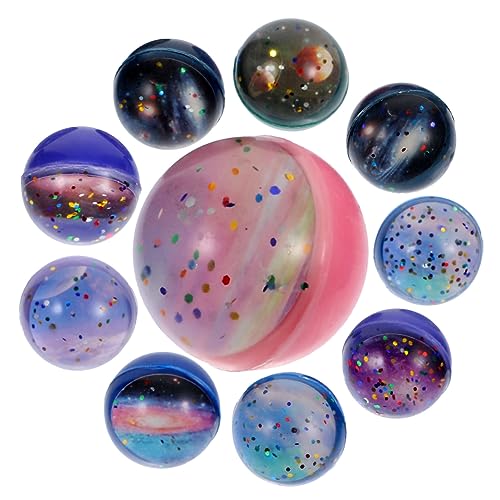 VILLFUL 10 Stück Hüpfbälle Spielzeug Elastische Bälle Springbälle Für Innenbereich Lustige Anti-stress-spielzeug von VILLFUL