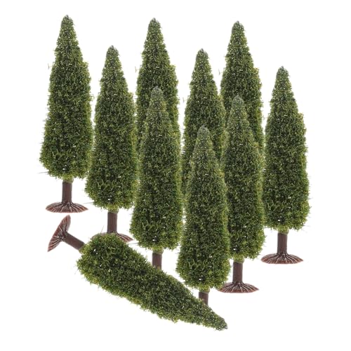 VILLFUL 10 Stücke Kunststoff Miniatur Kiefer Baum Modell Spielzeug Für Modellbau Landschaft Dekoration DIY Handwerk von VILLFUL
