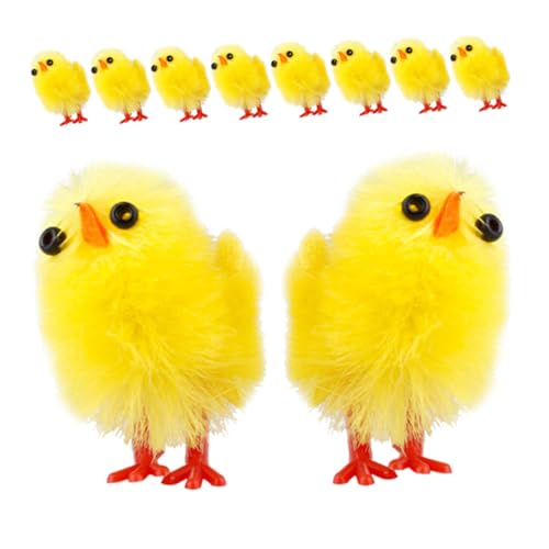 VILLFUL 10 Stücke Süße Küken-dekorationen Garten-accessoires Mini-küken-ornamente Für Osterfeiern von VILLFUL