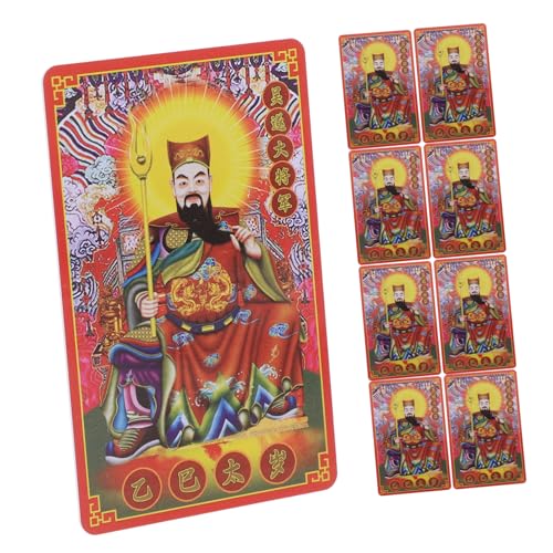 VILLFUL 10 Stück Teiliges Feng Shui Taisui Karten Jahr der Schlange Schutzamulett Leicht Tragbar Friedenssegen Chinesische Amulett Dekoration Für Jahreswechsel und Wohlstand von VILLFUL