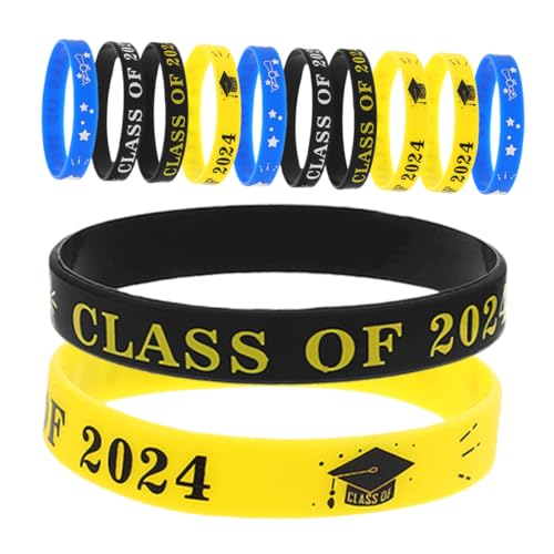 VILLFUL 12 Stück 2024 Abschlussarmband, Abschlussfeier Armband, Abschluss Silikonarmband, Klasse Von 2024 Armbänder, Abschlussarmband Für Abschlussfeiern, Silikonarmband Der Klasse Von VILLFUL 12 Stück 2024 Abschlussarmband, Abschlussfeier Armband, Abschluss Silikonarmband, Klasse Von 2024 Armbänder, Abschlussarmband Für Abschlussfeiern, Silikonarmband Der Klasse Von von VILLFUL