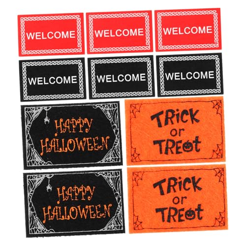 VILLFUL 12 Stück Halloween Dekorative Bodenmatten Teppich Requisiten Miniatur Teppiche Mini Teppich Modell Mini Zubehör Mini Teppich Dekore Mini Teppiche Kleines Ornament von VILLFUL
