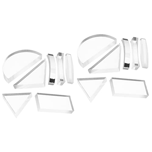 VILLFUL 14 Teiliges Optisches Linsenset, Transparente Optische Linse, Klare Optische Linse, Konvexe Linse, Experimentierwerkzeuge, Linse Für Den Physikunterricht, Konkave Glaslinse, von VILLFUL
