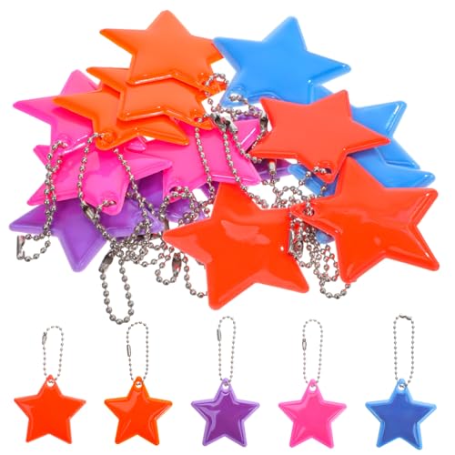 VILLFUL 15 Stück Reflektierende Stern Schlüsselanhänger Backpack Anhänger für Schultaschen Leuchtende Anhänger für Rucksäcke und Taschen VILLFUL 15 Stück Reflektierende Stern Schlüsselanhänger Backpack Anhänger für Schultaschen Leuchtende Anhänger für Rucksäcke und Taschen von VILLFUL