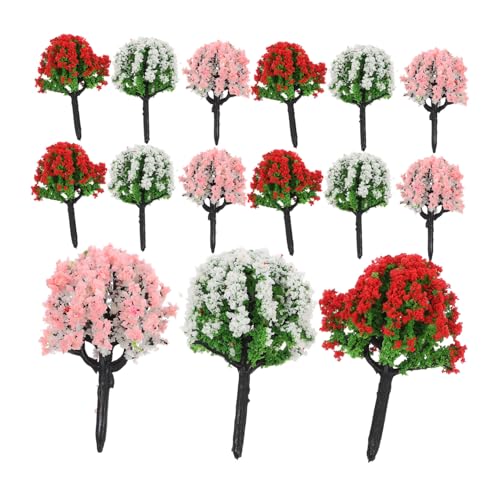 VILLFUL 15 Stück Teiliges Miniatur Baum Modell Natürliche Landschaftsdeko Lebensechte Modellbäume für Modellbau Sandtischgestaltung und DIY Landschaft Realistische Mini Baum Ornamente von VILLFUL