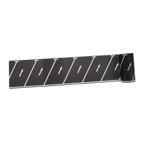 VILLFUL 1Roll Kinderspurband Kinderband Rennwagen Klebeband Rennwagenband Klebeband fürs Auto Straßenzug- Auto Garage Verkehrszeichen für Schienen Papier Schwarz von VILLFUL