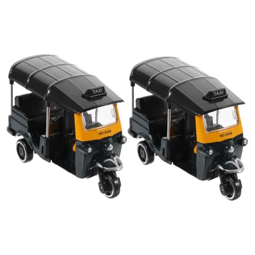 VILLFUL 2 STÜCK Vintage Metall Dreirad Modell Filigrane Legierung Tricycle Skulptur Robuste Dekoration für Schreibtisch Kuchenaufsatz und Vitrine Klassisches Retro Design für Zuhause und von VILLFUL