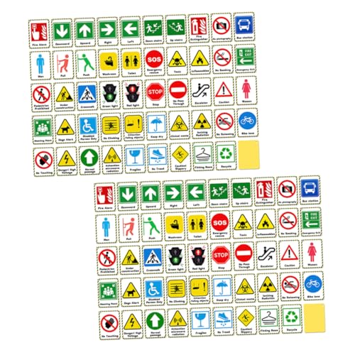 VILLFUL 2 Satz Lernkarten Verkehrszeichen Frühförderung Karten Robust Bunte Bilder Flashcards Für Interaktives Lernen Eltern Junge Mädchen Aktivitäten von VILLFUL